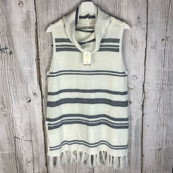 Mud Pie Hartley Sleeveless Turtleneck Sweater Size Medium NWT  197 - Picture 2 of 12